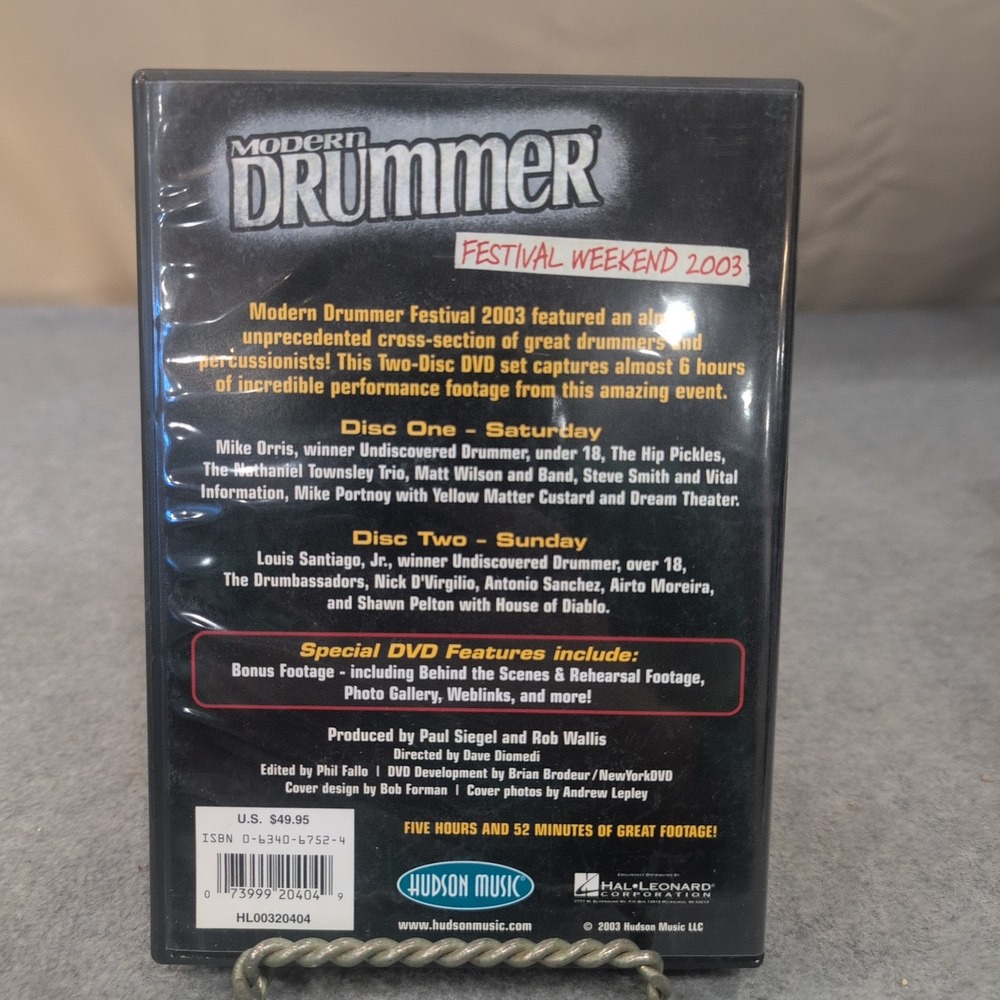 Modern Drummer Festival Weekend 2003 2-Disc DVD Mike Portnoy Steve Smith VG+ - Picture 2 of 2